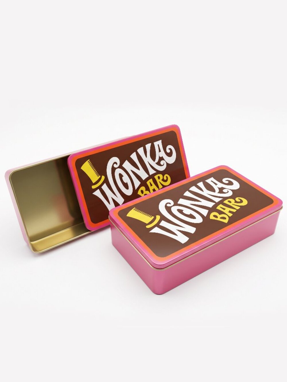 Wonka Bar Tin case box / storage box, set of 2